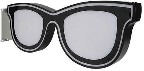 banderola gafas óptica