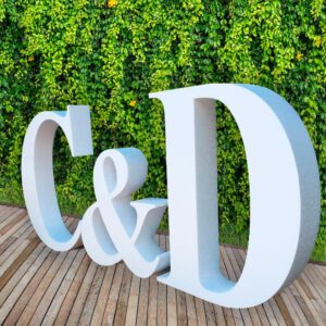 LETRAS PARA BODAS: PEQUEÑAS, GRANDES Y GIGANTES